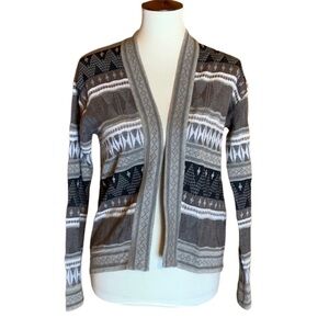 Peruvian Connection pima cotton open front cardigan sweater Size XS